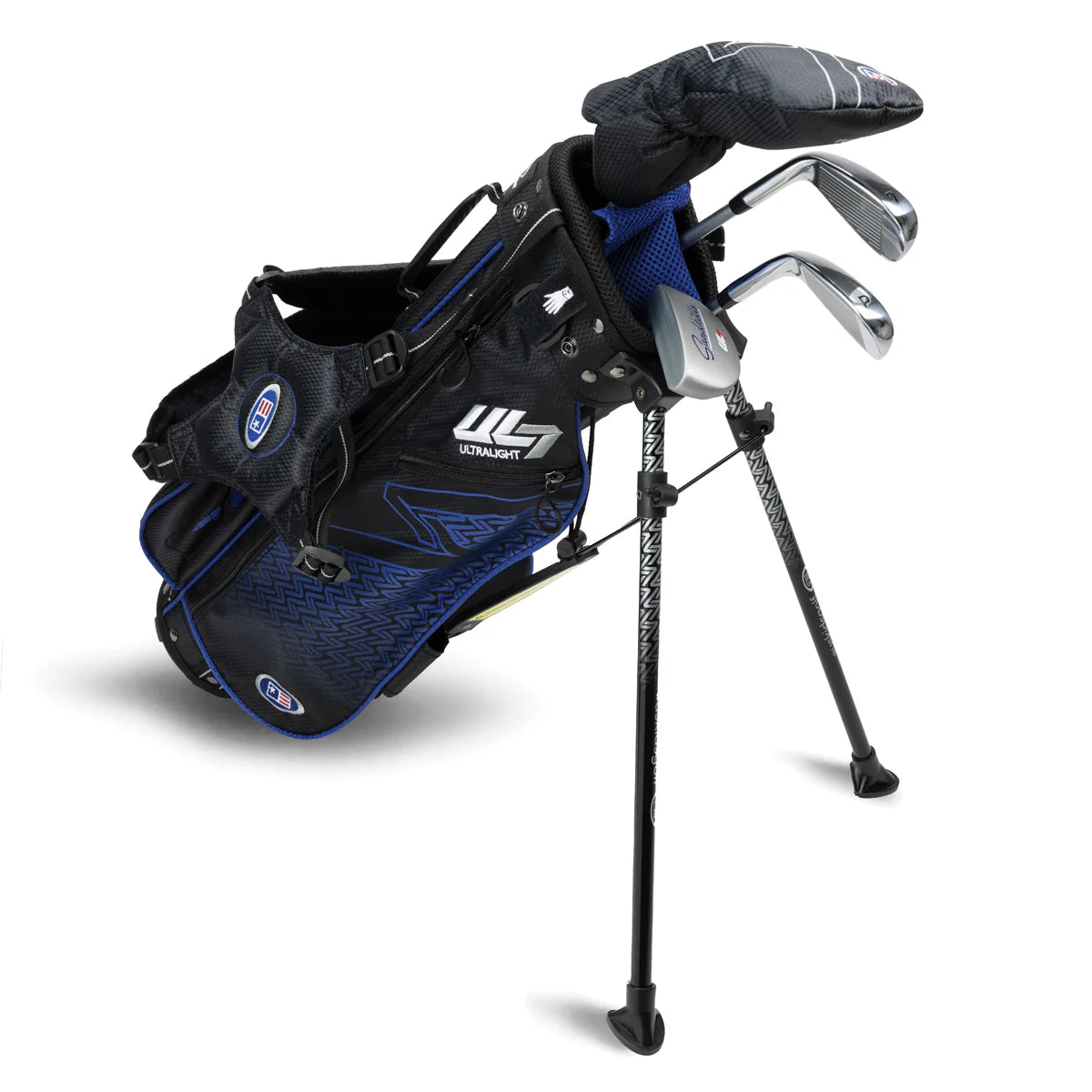 UL7 45 4 Club Stand Set, All Graphite, Black/Blue Bag Right Hand