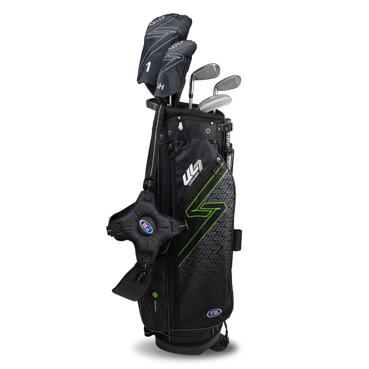 UL7 57 5 Club Stand Set, All Graphite, Black/Green Bag Right hand