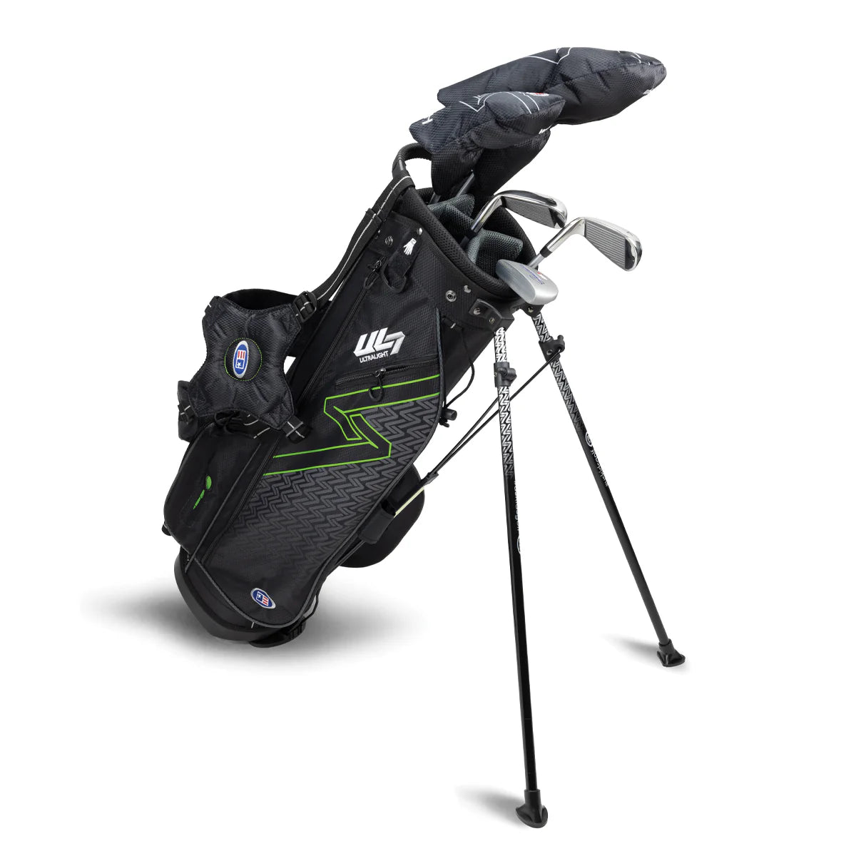 UL7 57 5 Club Stand Set, All Graphite, Black/Green Bag Right hand
