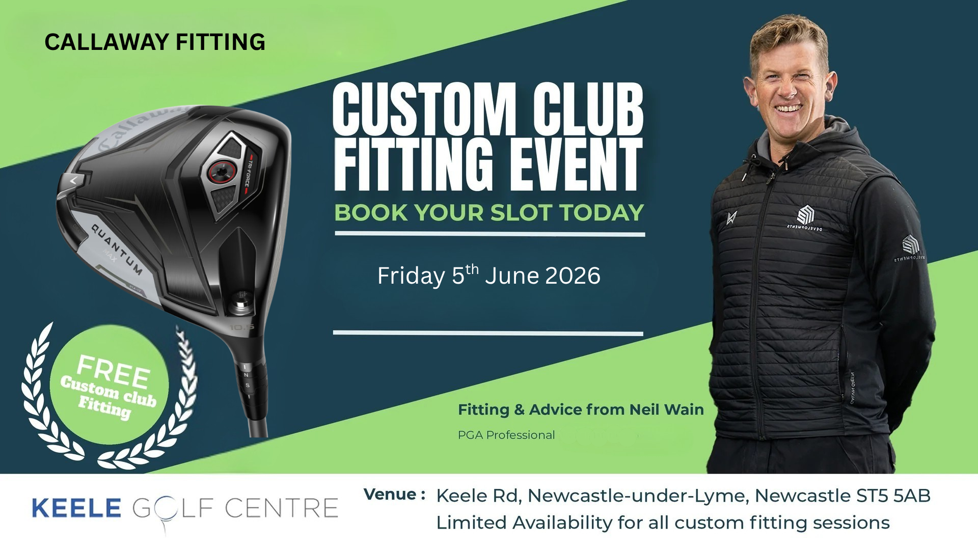 Callaway 5th June 2026 Fitting Event